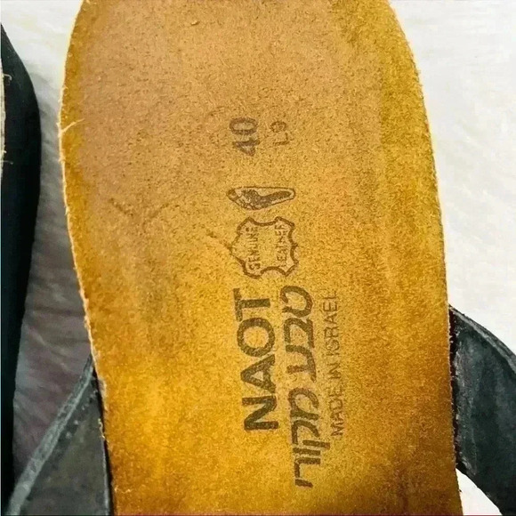 Naot Bronze Double Leather Strap Embellish Suede Cork Comfort Sandal Size 9 - Picture 12 of 14